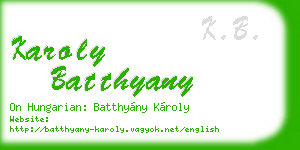 karoly batthyany business card